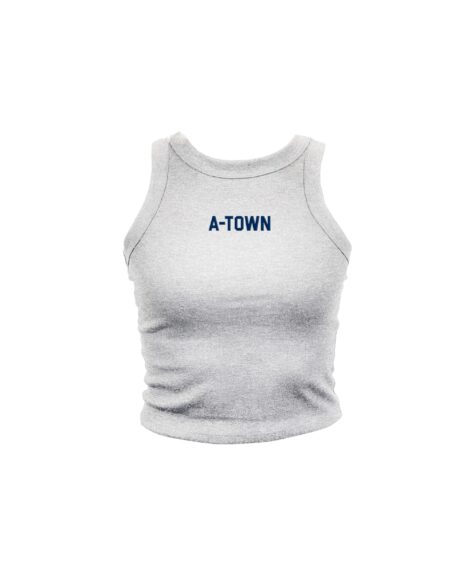 A-Town Embroidered Ash High Neck Tank