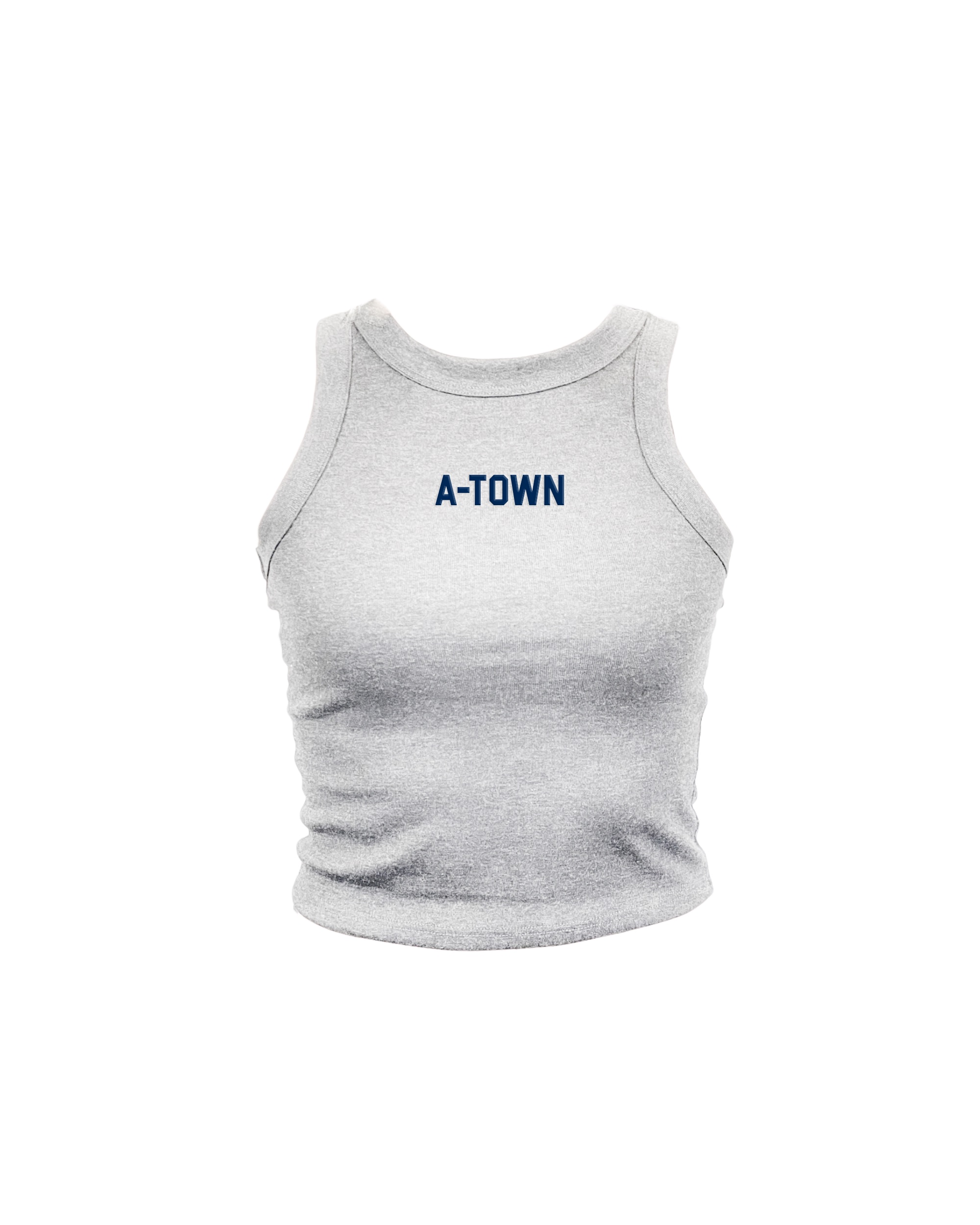 A-Town Embroidered Ash High Neck Tank
