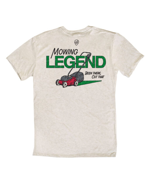 Mowing Legend Front/Back Oatmeal Crew T-Shirt