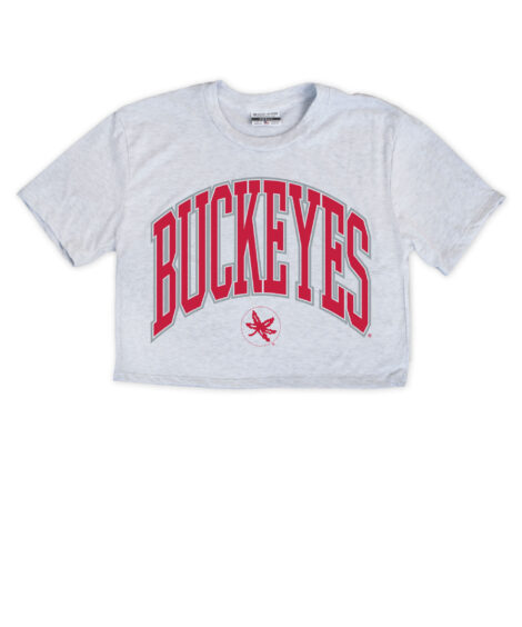 Buckeyes Oversized Ash Crop Top