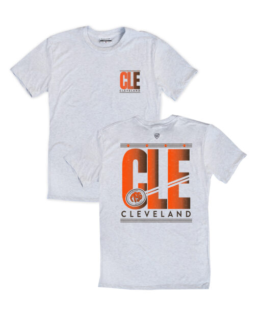 CLE Gradient Front/Back Ash Crew T-Shirt