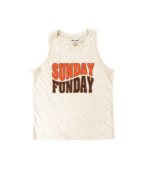 Cle Sunday Funday Oatmeal Relaxed Tank