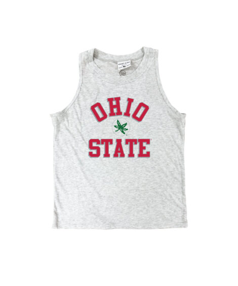 Ohio State Buckeye Leaf Ash Relaxed Tank