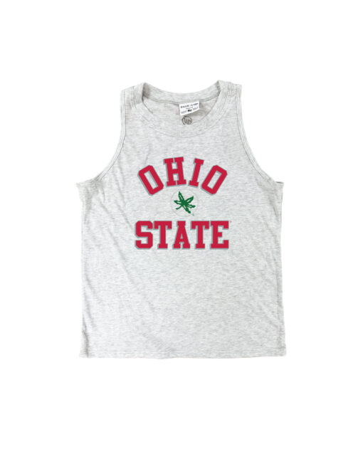 Ohio State Buckeye Leaf Ash Relaxed Tank