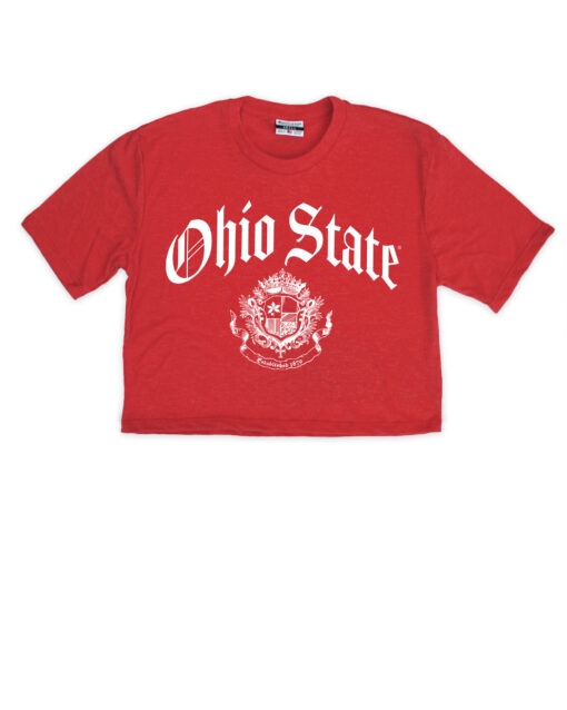 Ohio State Olde English Red Crop Top