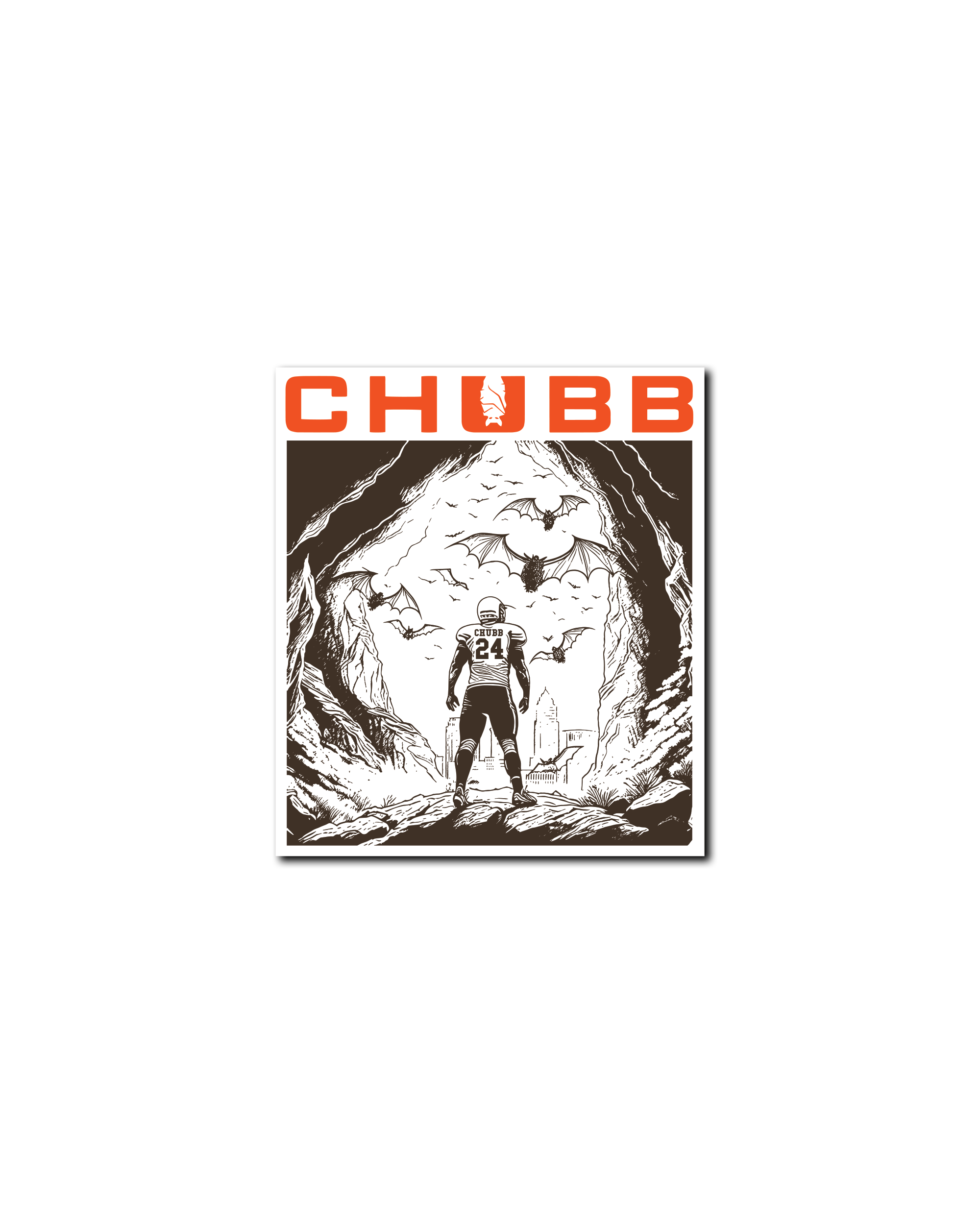 Nick Chubb Cave Sticker