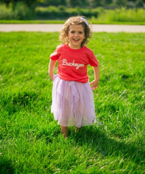 Buckeyes Script Red Toddler Crew