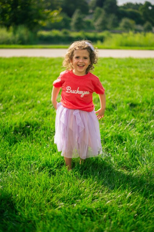 Buckeyes Script Red Toddler Crew