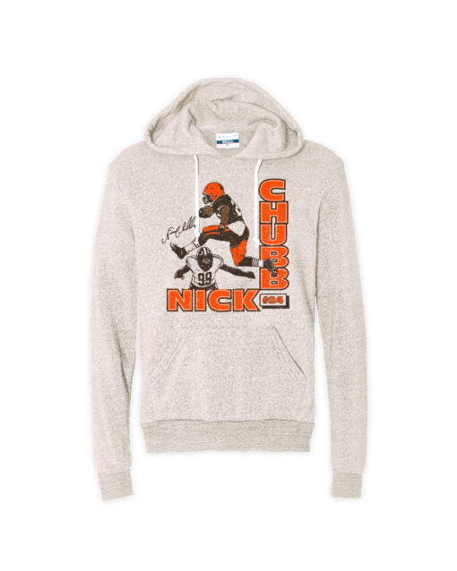 Nick Chubb Leap Oatmeal Hoodie