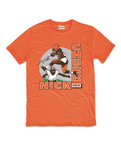 Nick Chubb Leap Orange Crew