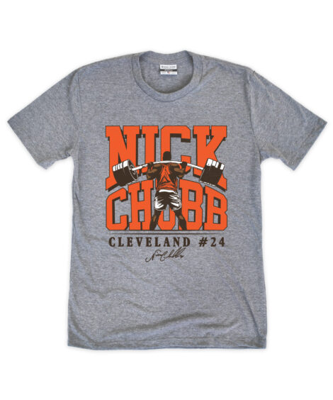 Nick Chubb Weightlifting Gray Crew