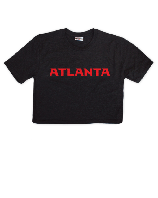 Atlanta Jersey Black Crop Top