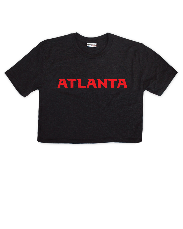 Atlanta Jersey Black Crop Top