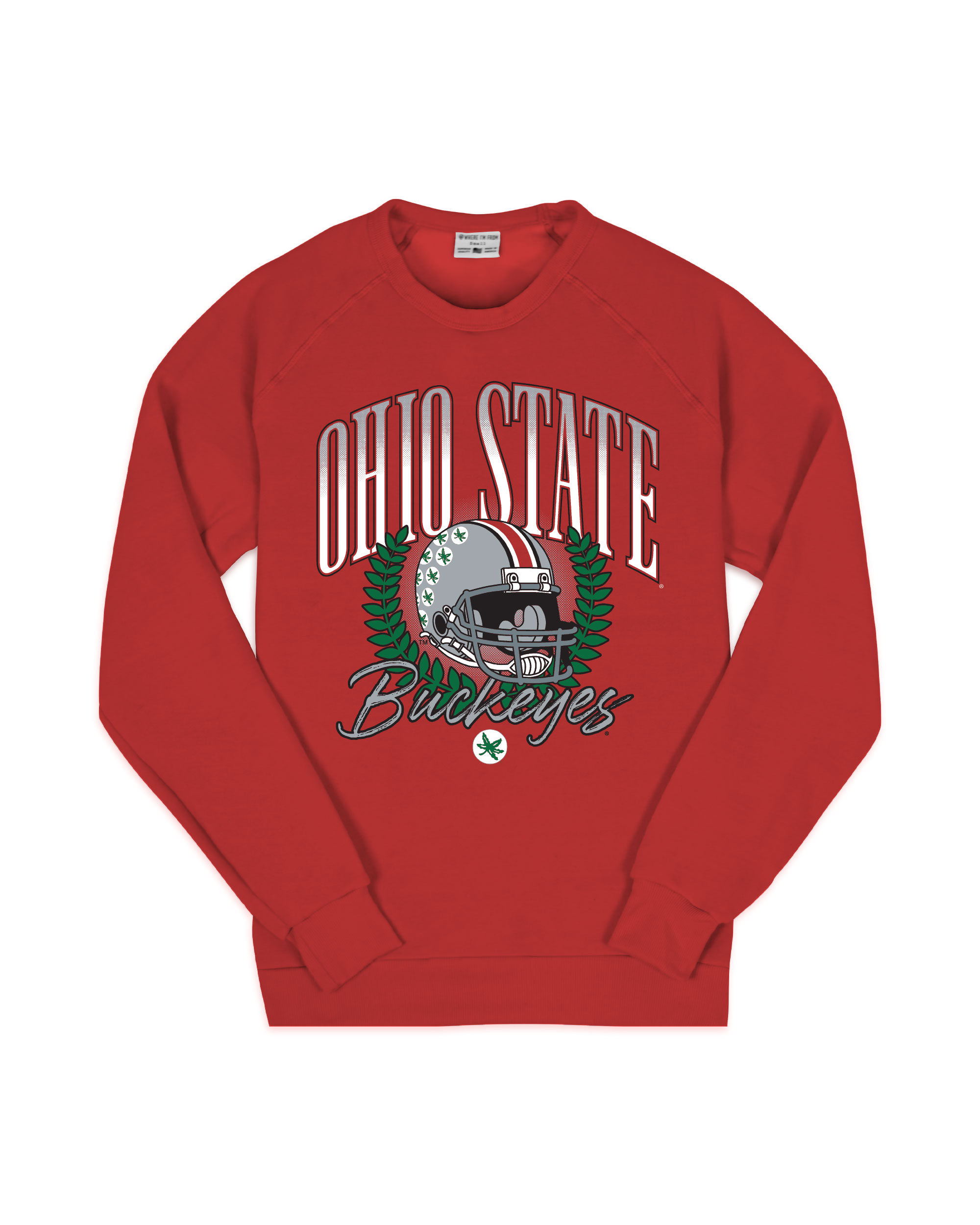 Ohio State Helmet Vines Red Sweatshirt