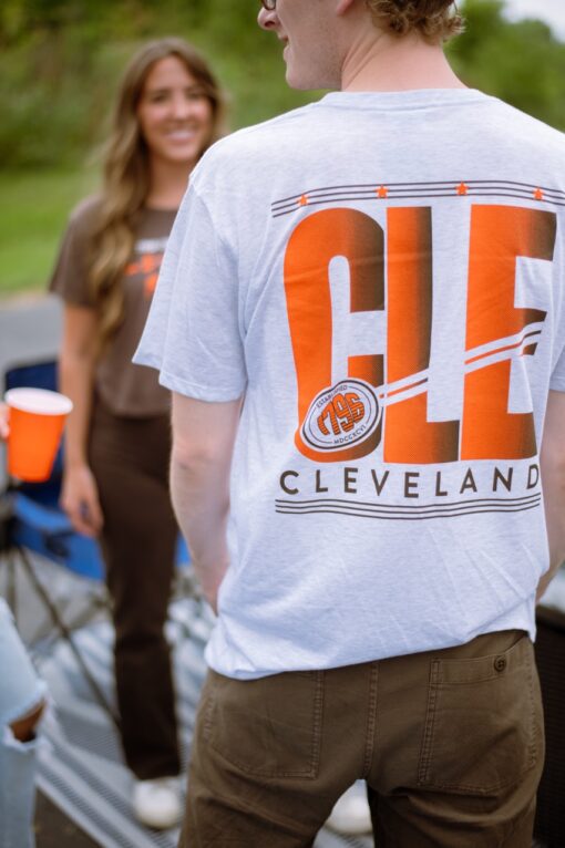 CLE Gradient Front/Back Ash Crew T-Shirt