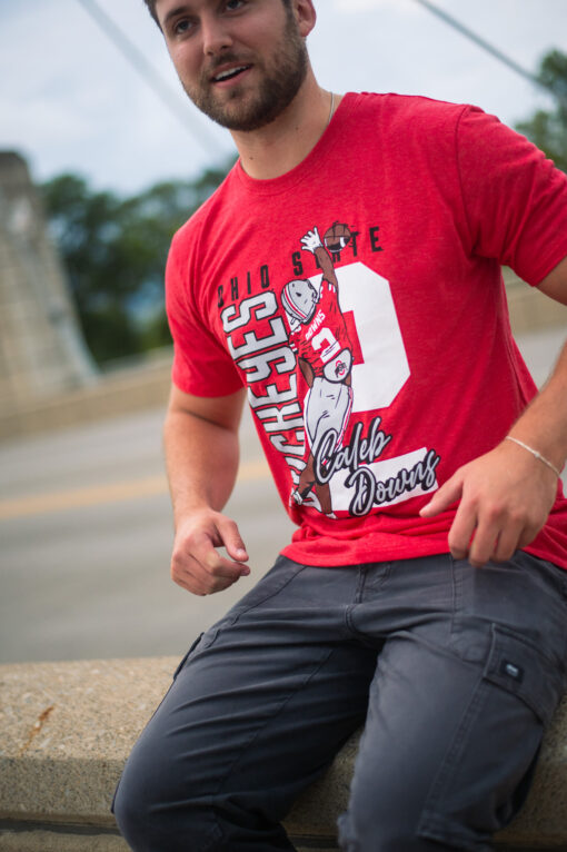 Caleb Downs Ohio State Ball Hawk Red Crew - Image 5
