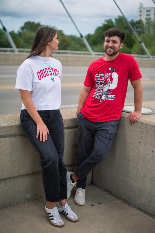 Caleb Downs Ohio State Ball Hawk Red Crew - Image 6