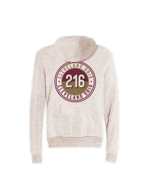 CLE 216 Circle Front/Back Oatmeal Hoodie