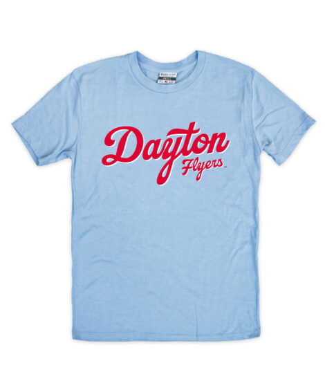 Dayton Flyers Script Light Blue Crew
