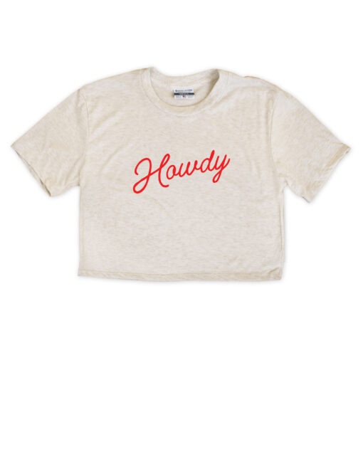 Howdy Oatmeal Crop Top