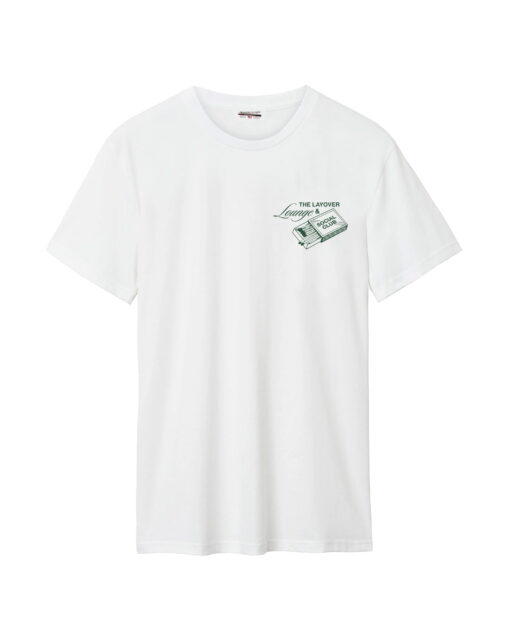 Layover Lounge Front/Back White Cotton Crew - Image 2