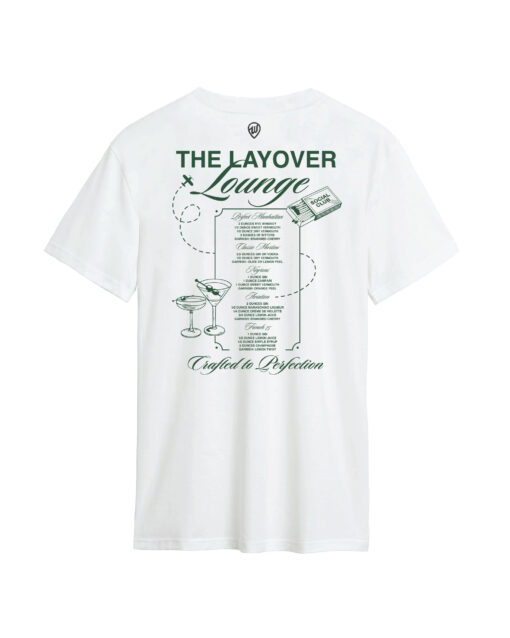 Layover Lounge Front/Back White Cotton Crew - Image 3