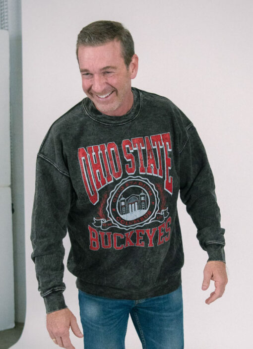 OSU Buckeyes Retro Shoe Mineral Wash Sweatshirt | Made in