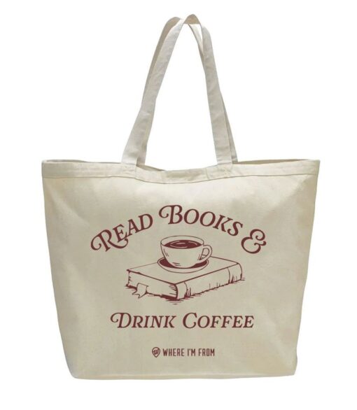 Coffee & Books Large Tote