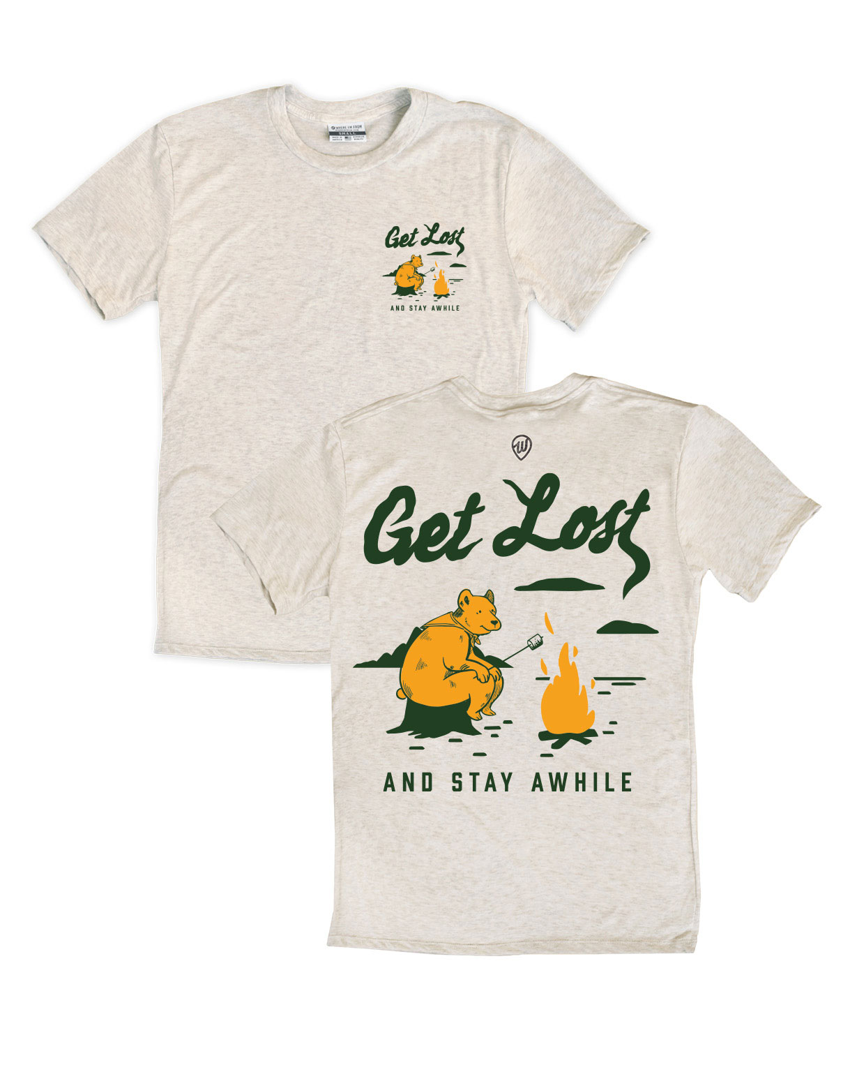 Get Lost and Stay Awhile Front/Back Oatmeal Crew