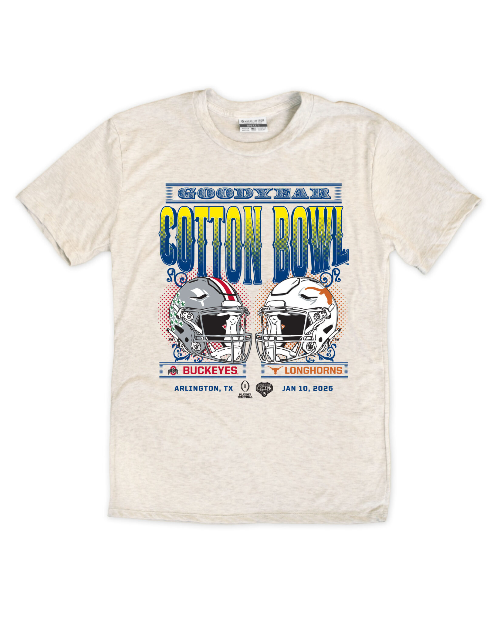 CFP Cotton Bowl Ohio State vs. Texas Graphic Tee Official Merch