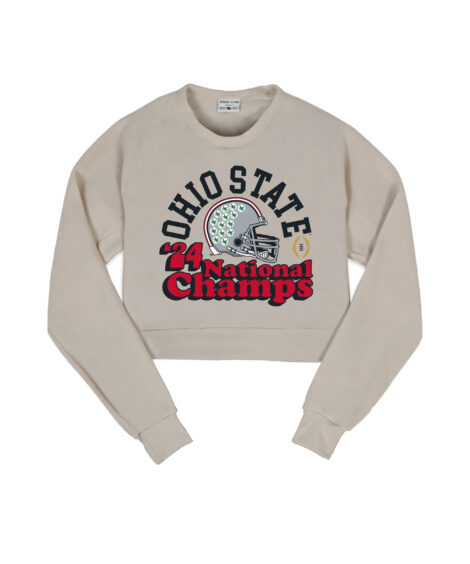 Ohio State Buckeyes College Football Playoff 2024 National Champions Women’s Crop Sweatshirt