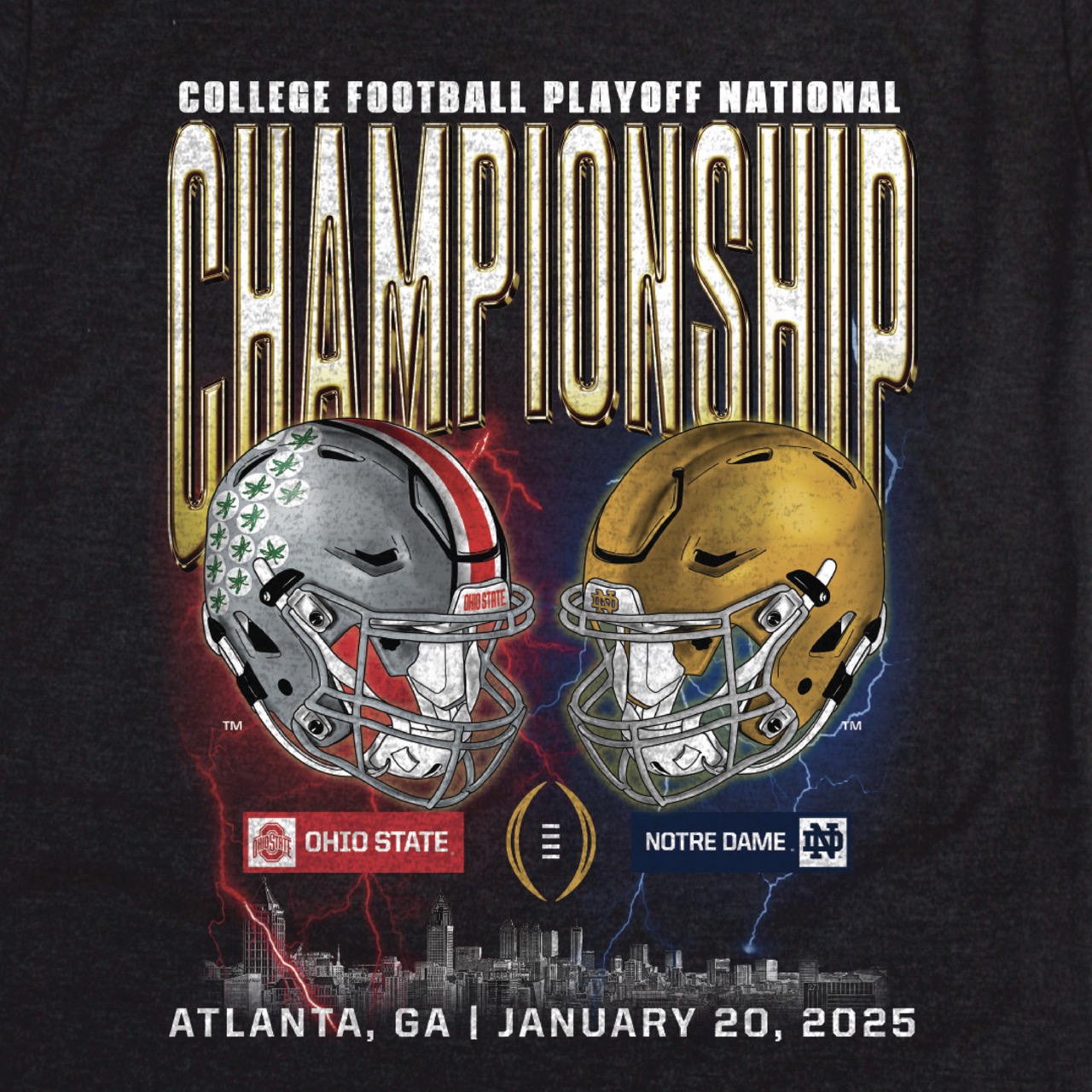 National Championship Ohio State vs. Notre Dame Mineral Wash 