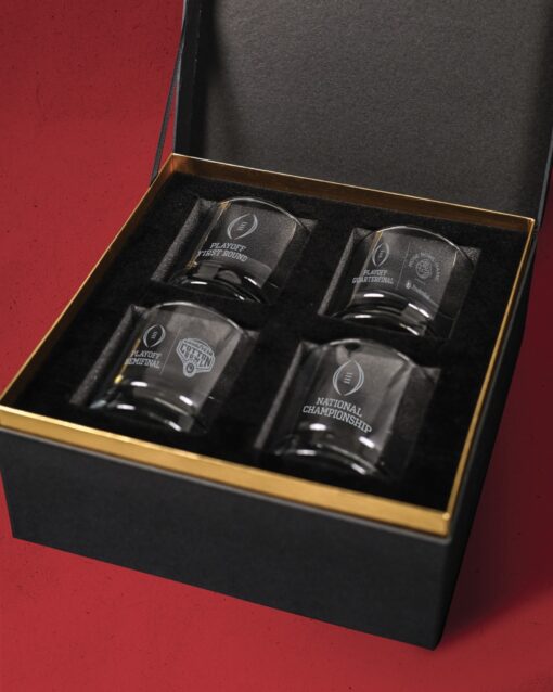 Ohio State Buckeyes College Football Playoff 2024 National Champions Glassware 4 Pack
