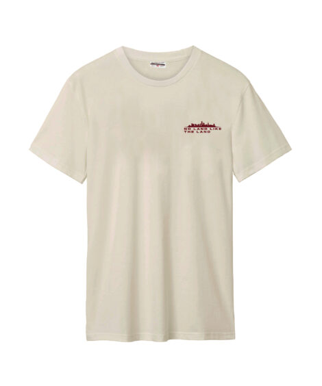 No Land Like The Land Front/Back Sandshell Cotton Crew T-Shirt
