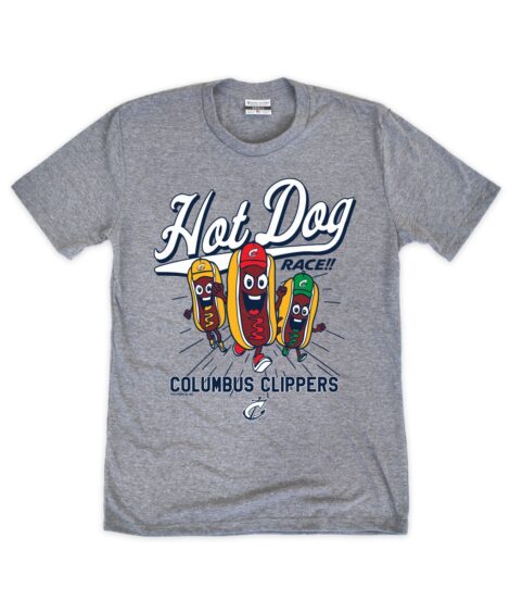 Columbus Clippers Hot Dog Race Gray Crew