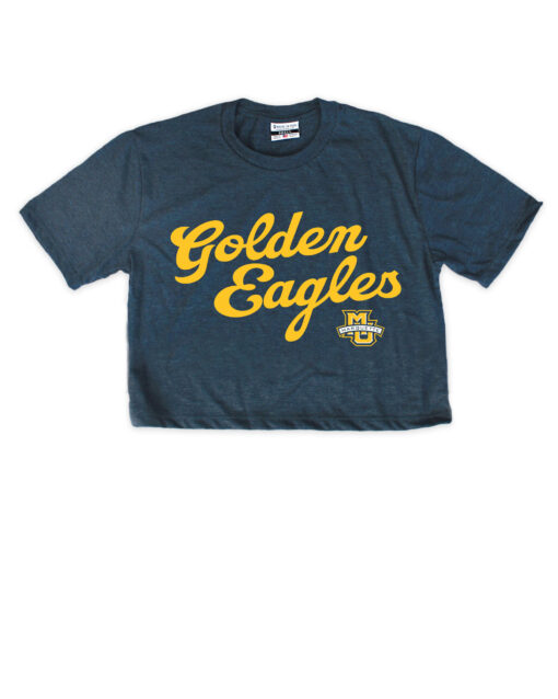 Marquette Golden Eagles Navy Crop Top