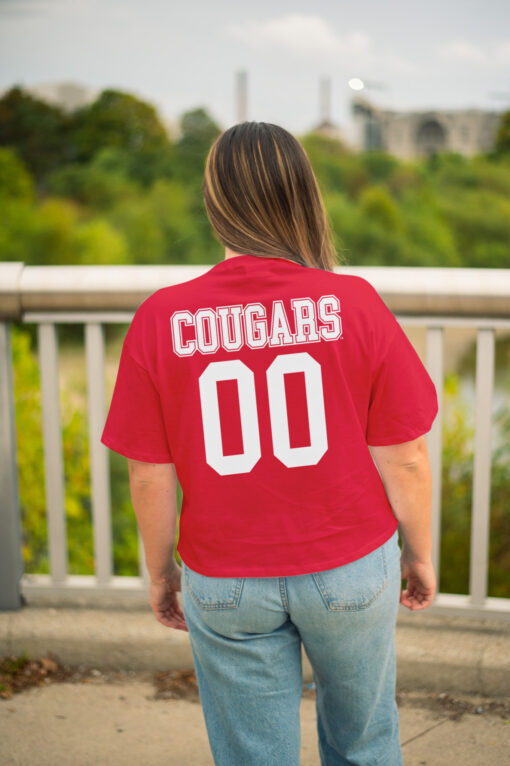 Houston Cougars Jersey Red Women's Easy Tee - Image 2
