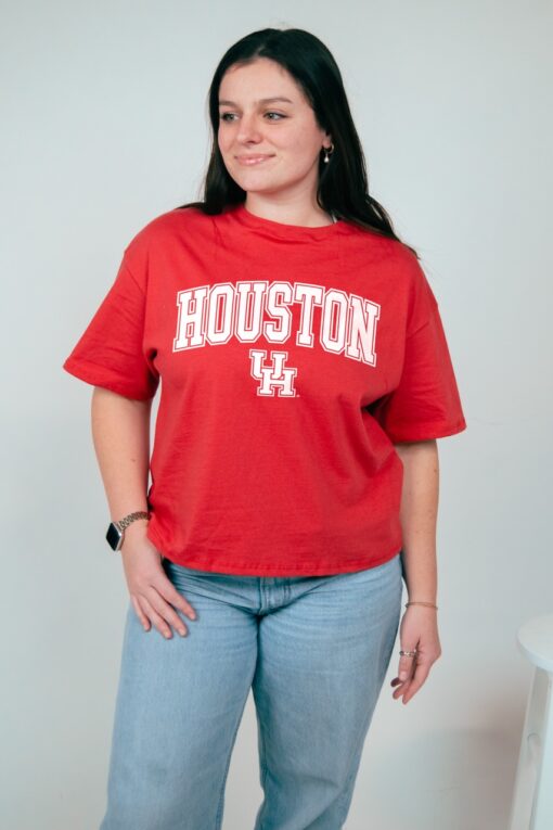 Houston Cougars Jersey Red Women's Easy Tee