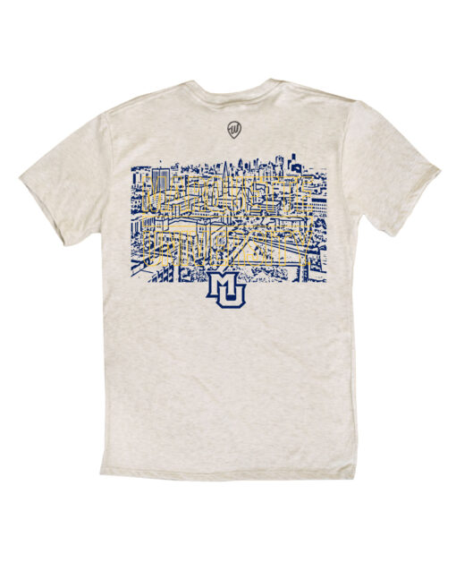 Marquette Skyline Font/Back Oatmeal Crew - Image 3