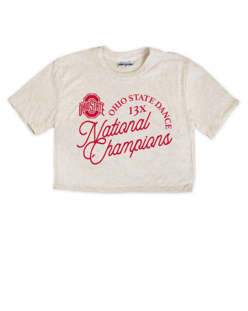 Ohio State Dance 2024 National Champions Oatmeal Crop Top
