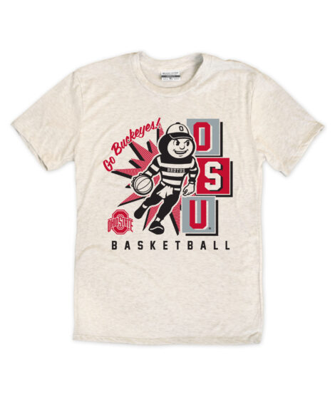 OSU Basketball Brutus Dribbling Oatmeal Crew