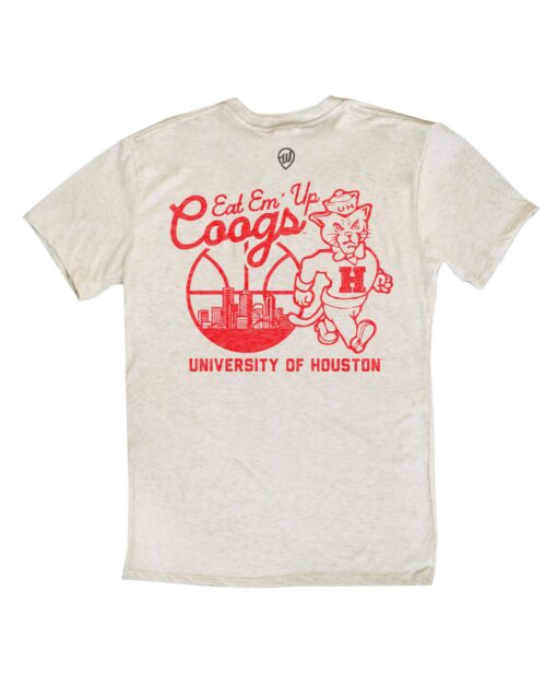 University of Houston Vintage “Eat ‘Em Up Coogs” Front/Back Oatmeal Crew - Image 2
