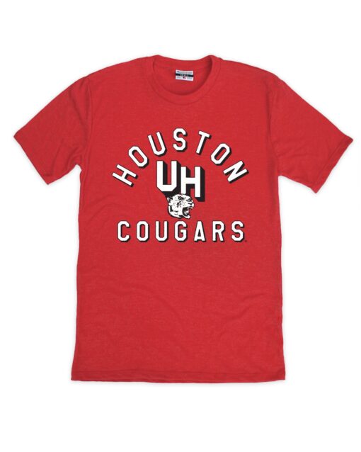 Houston Cougars Vintage Red Crew