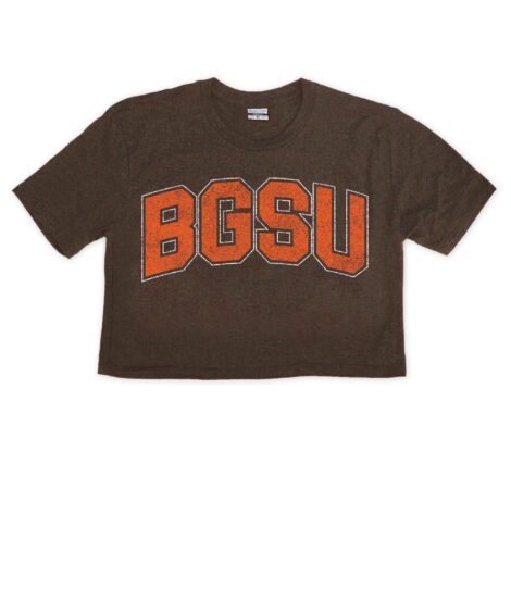 BGSU Oversized Brown Crop Top