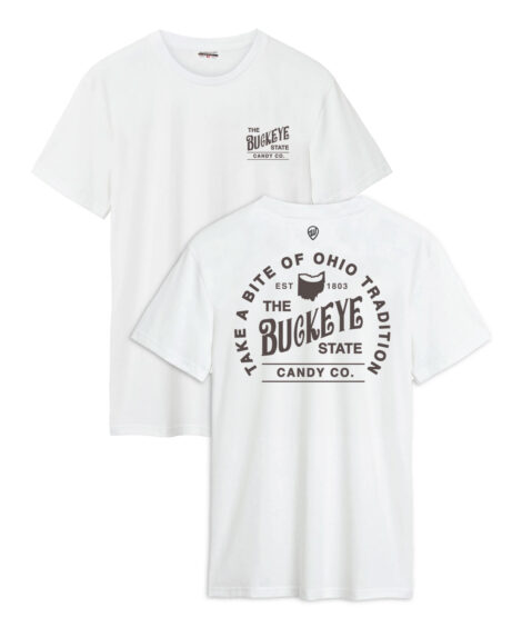 The Buckeye State Front/Back White Cotton Crew