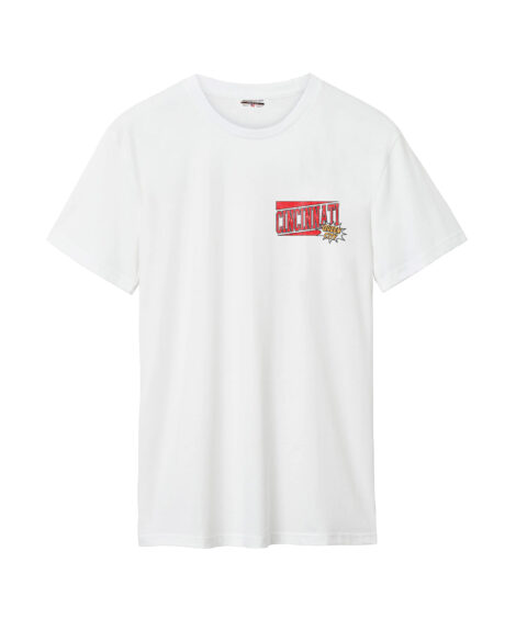 Cincinnati Comic Book Front/Back White Cotton Crew
