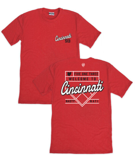 Cincinnati 513 Diamond Front/Back Red Crew