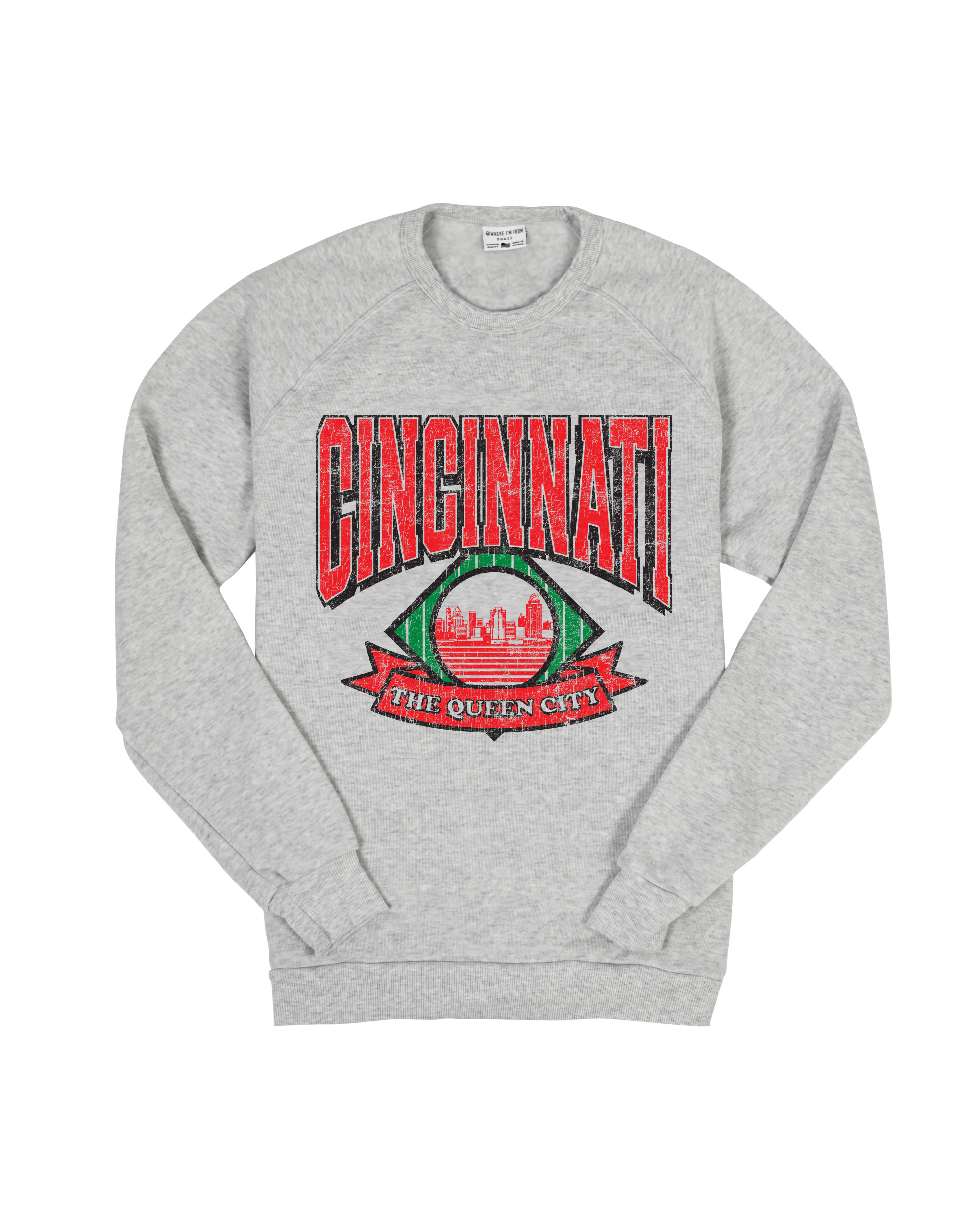 Cincinnati Field Stripes Ash Sweatshirt