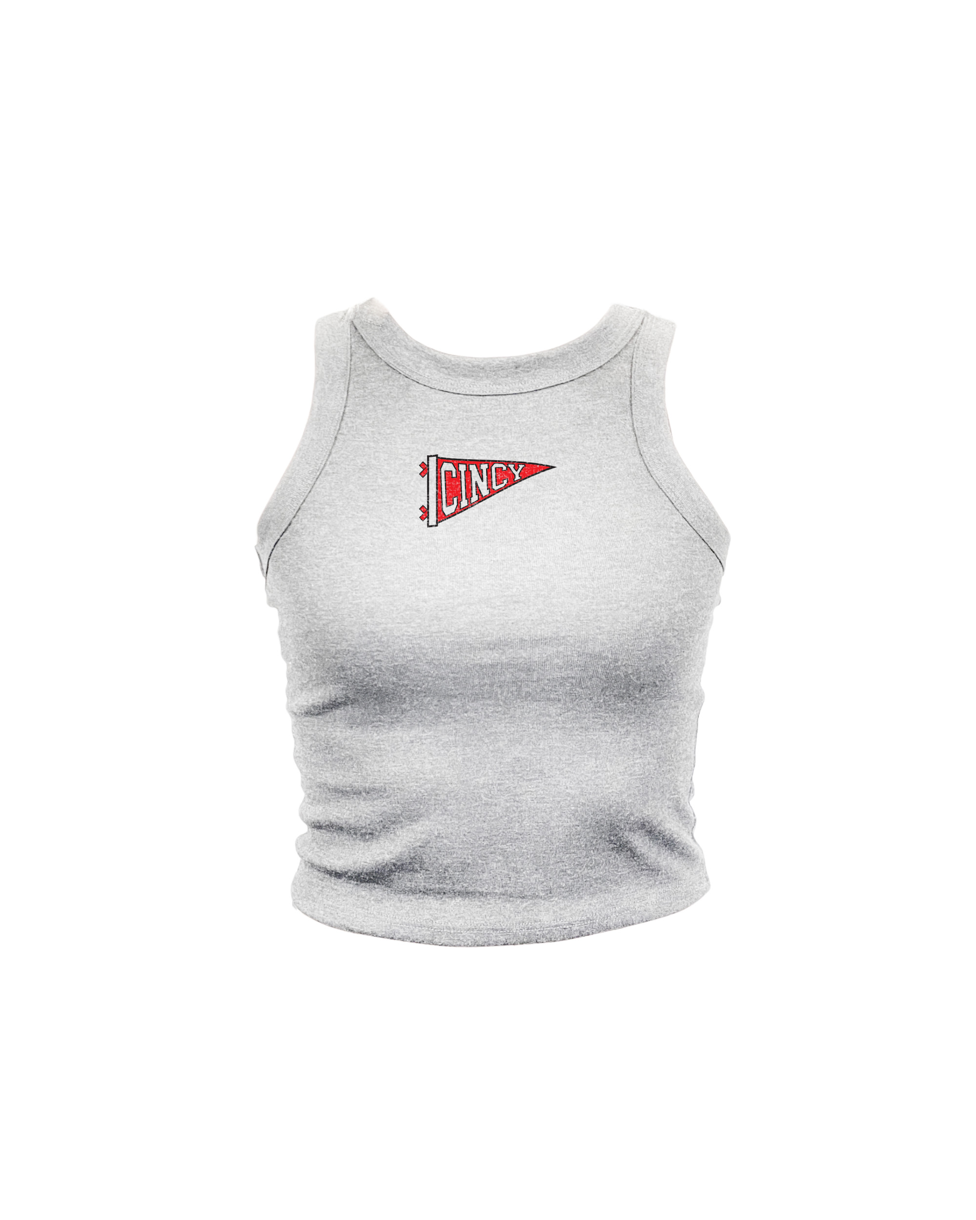 Cincy Pennant Ash High Neck Tank