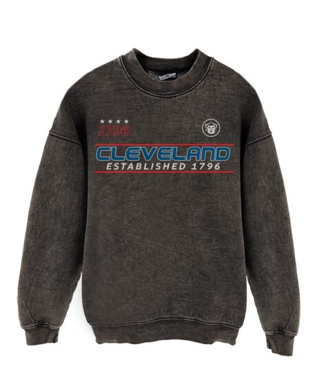 Cleveland Established 1796 Mineral Wash Cotton Sweatshirt